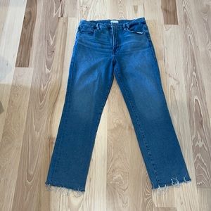 Good American cropped bootcut jeans size 14